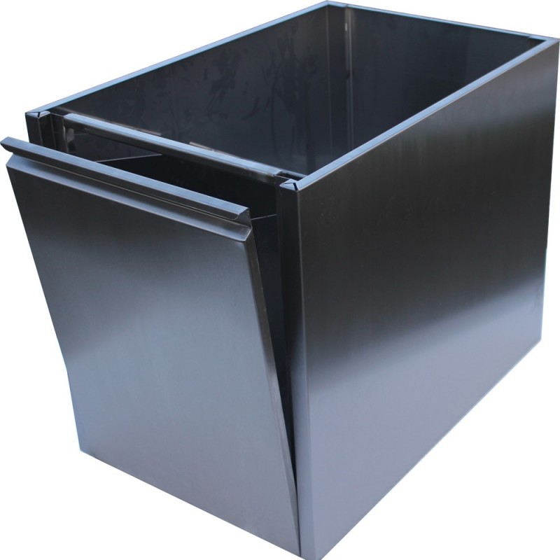 Drawer with tilting door