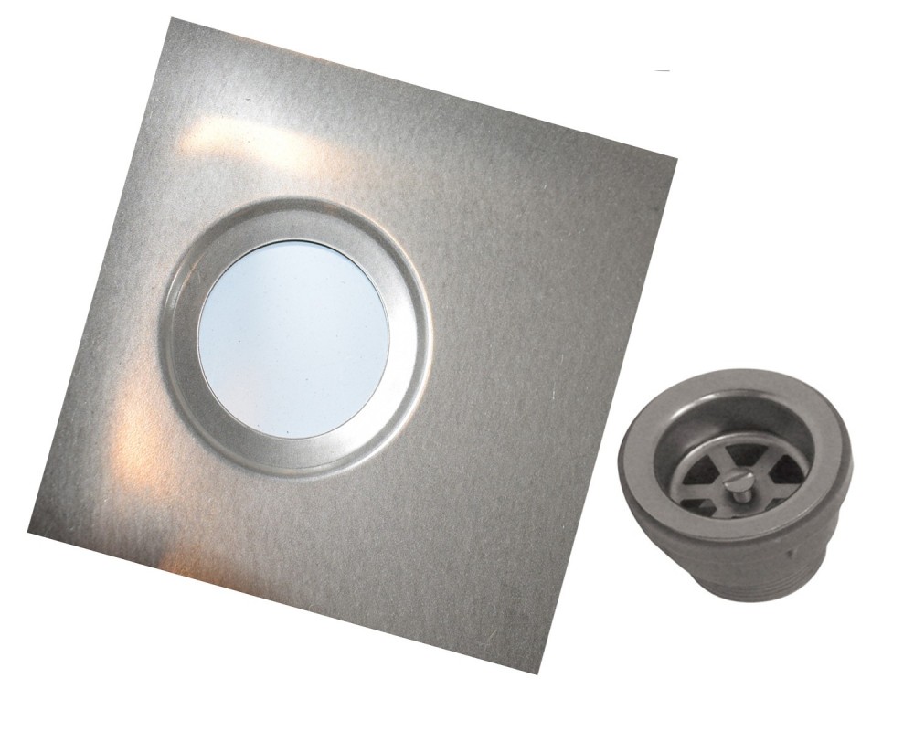 afvoer inox tafel, kast