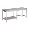 Central table with half under shelf
