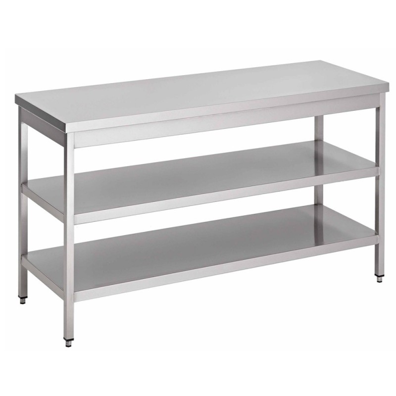 Center table with 2 under shelves