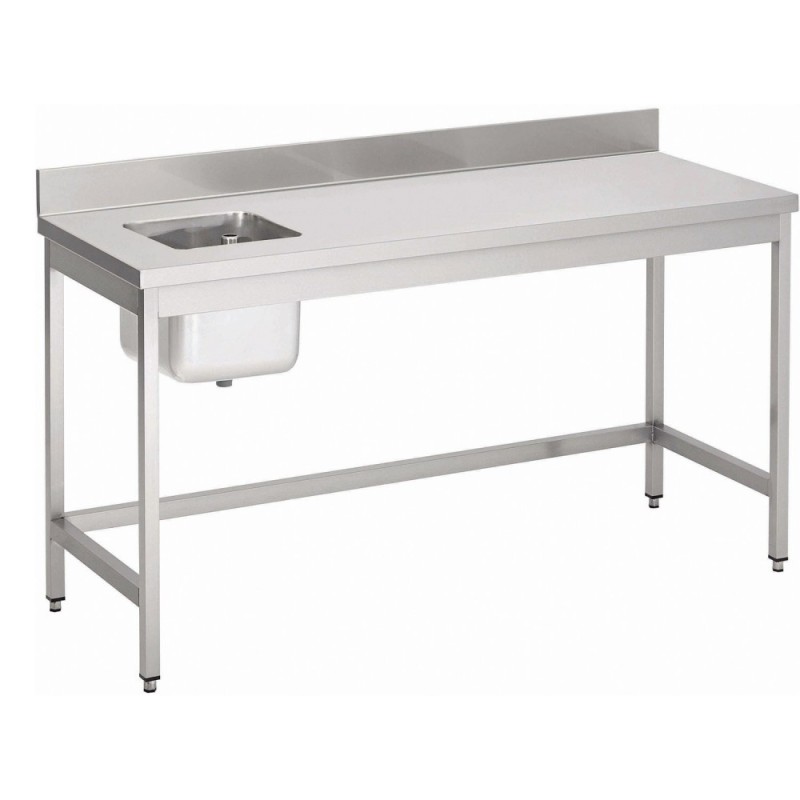 Chef's table with backsplash, without under shelf