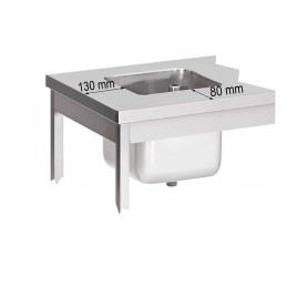 Centrale cheftafel met half onderblad