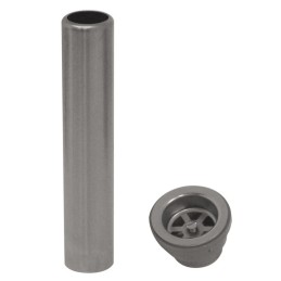 Sink on legs with under shelf, 1 basin and 1 draining board