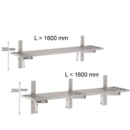1-Tier adjustable openwork wall shelf