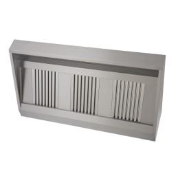 Static wall-mounted beveled hood
