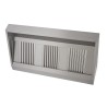 Static wall-mounted beveled hood