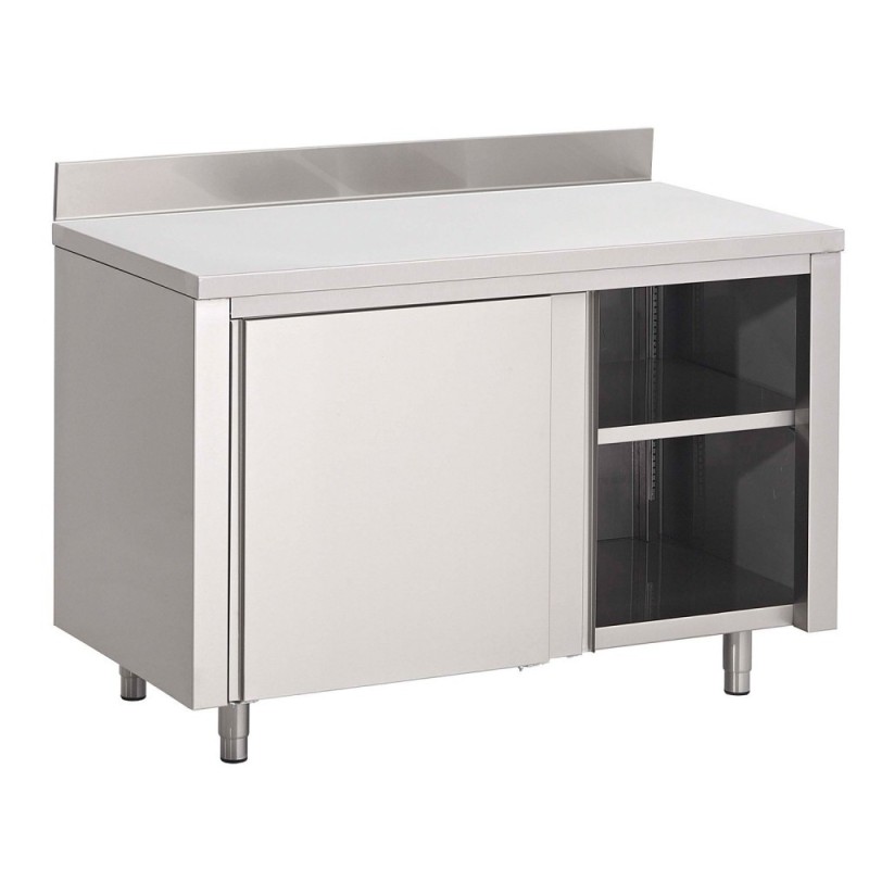 Base cupboard with backsplash and sliding doors