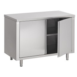 Central base cupboard with hinged doors