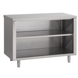 Armoire basse centrale ouverte, sans portes