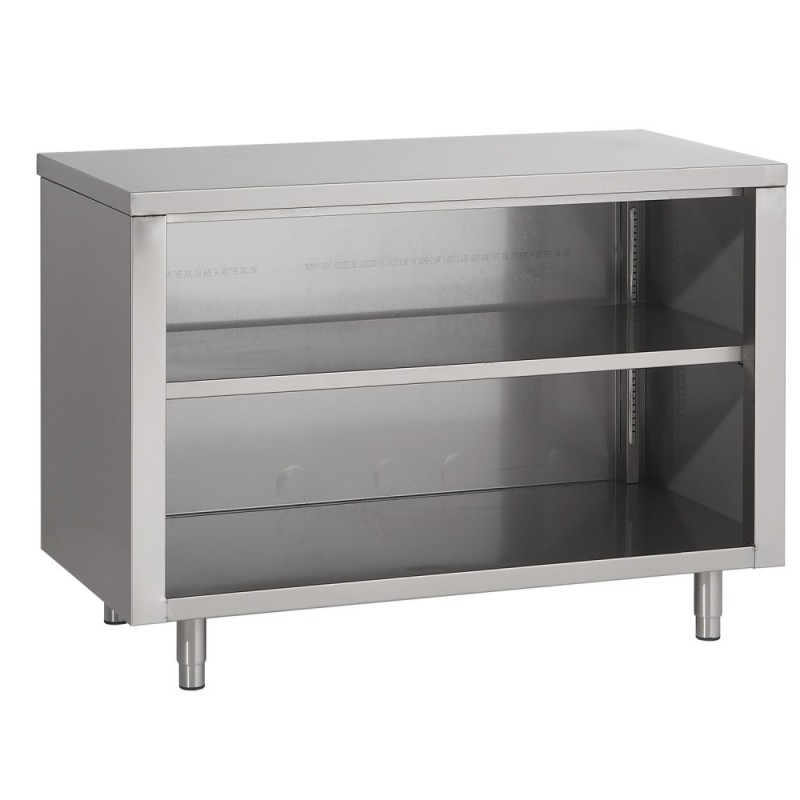 Armoire basse centrale ouverte, sans portes