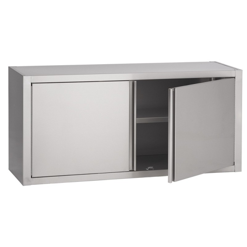 Wall cupboard with hinged doors