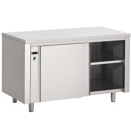 Central heated cupboard with sliding doors