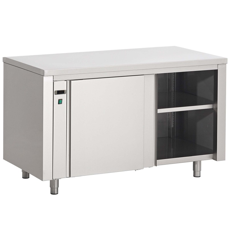 Central heated cupboard with sliding doors