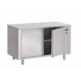 Central heated cupboard with hinged doors