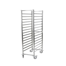 Transport trolley for trays (combined Gastronorm & Euronorm)