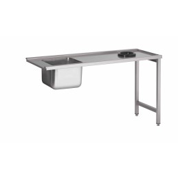 ECO dishwasher table with tub and waste disposal hole