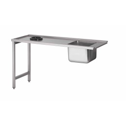 ECO dishwasher table with tub and waste disposal hole