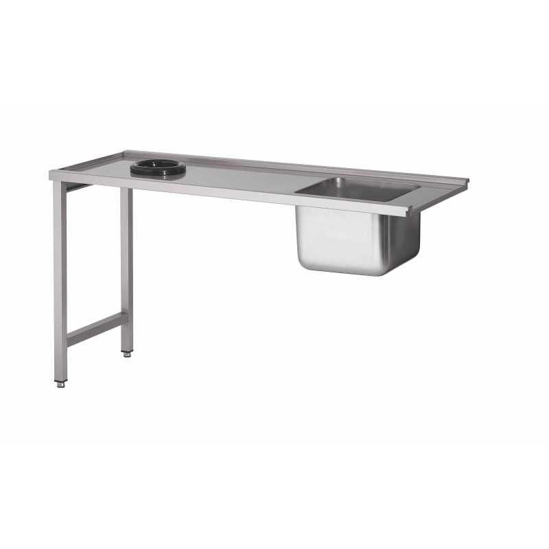 ECO vaatwassertafel met kuip en afvalgat