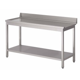 Table pour lave-vaisselle adossée avec tablette inférieure