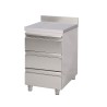 Cabinet with backsplash and 3 drawers