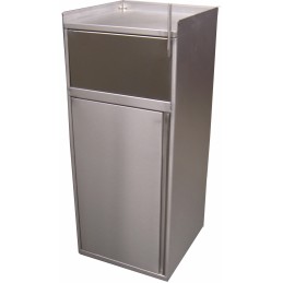 Stainless steel fast food waste cabinet with push flap (100 L)