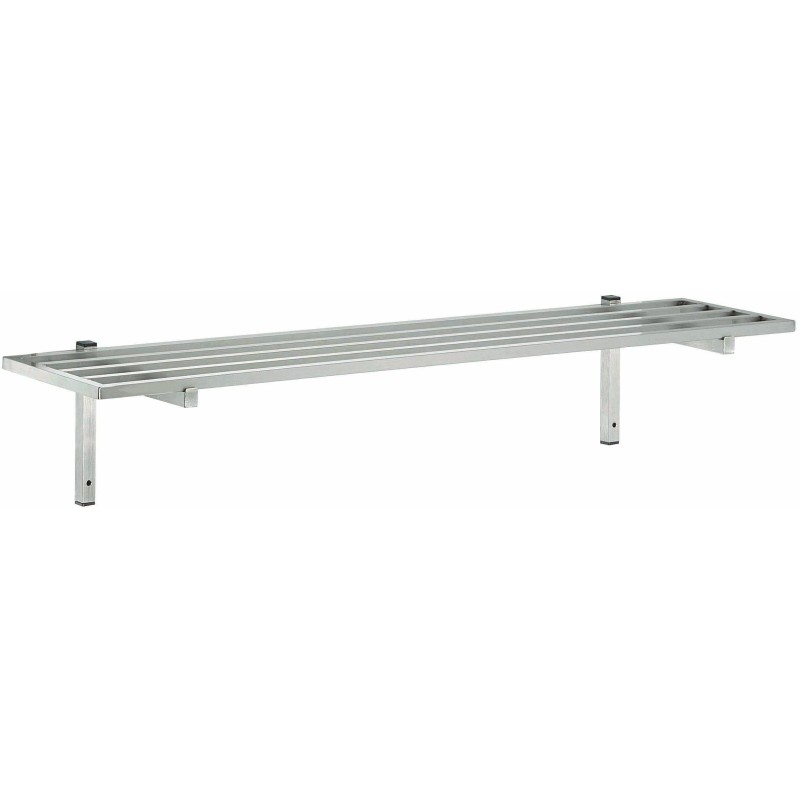 Étagère murale ajourée en inox sans consoles