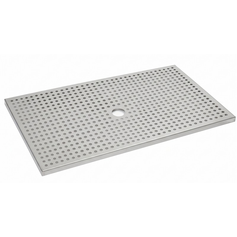 Removable stainless steel perforated filter grid for drip table