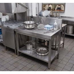Grille filtrante perforée en inox pour table d'égouttage