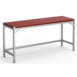 Red polyethylene work surface