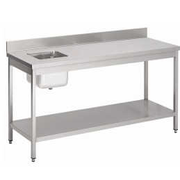 Chef's table with backsplash and under shelf (custom)