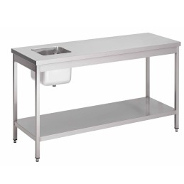 Central chef's table with 1 under shelf (custom)