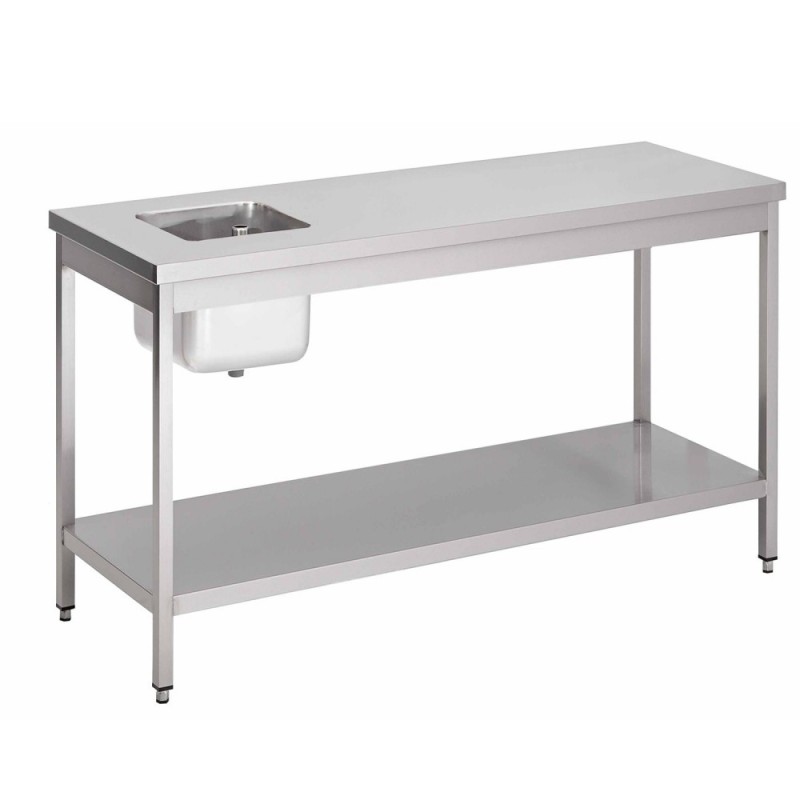 Central chef's table with 1 under shelf (custom)