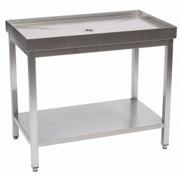 Stainless steel draining table with under shelf (custom)