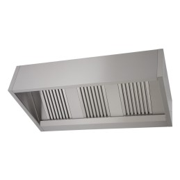 Rectangular stainless steel wall-mounted hood (custom)