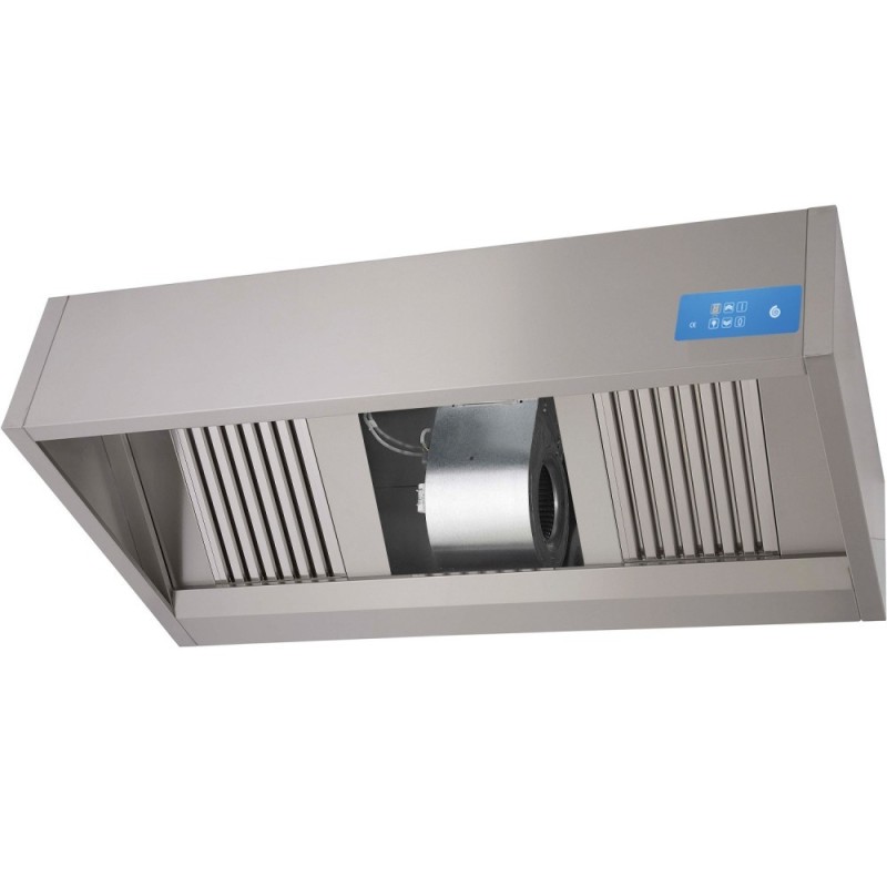 Complete luxury-style wall-mounted stainless steel hood (custom)