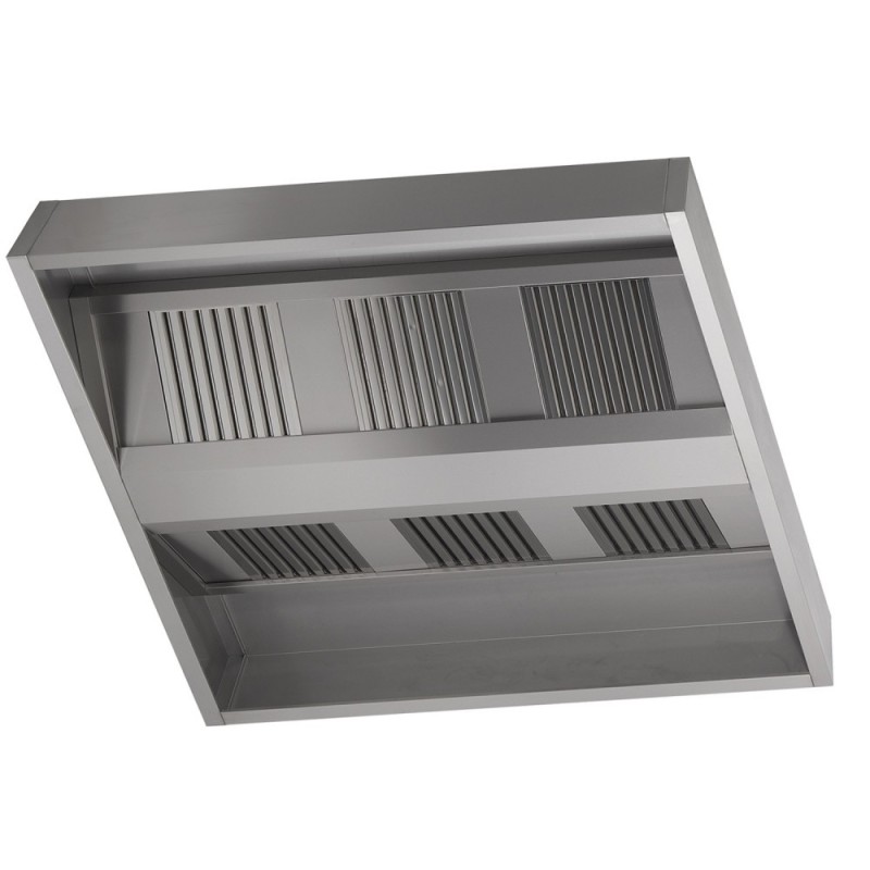 Rectangular stainless steel island hood (custom)