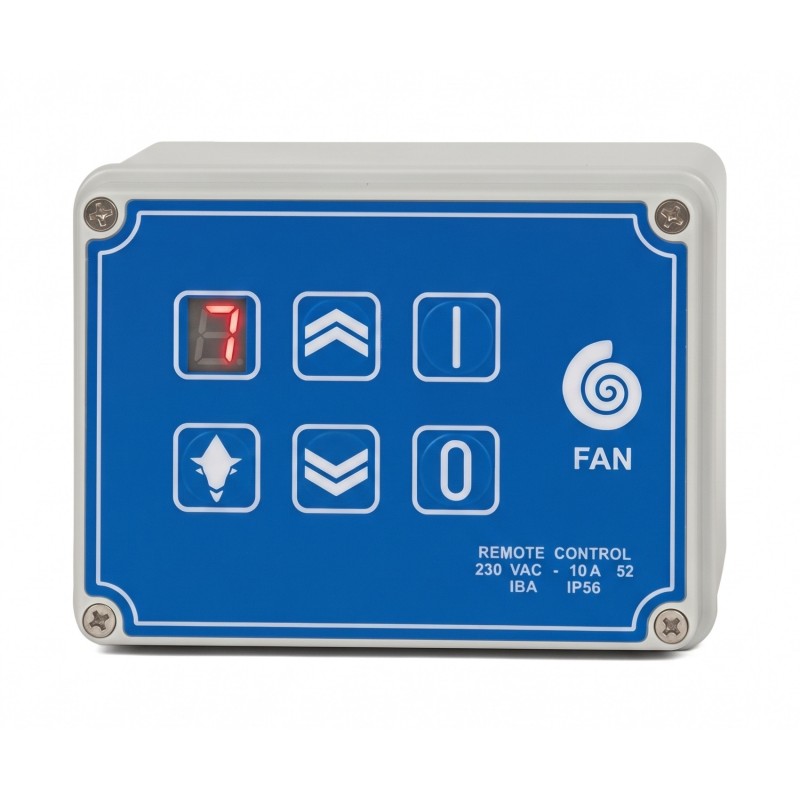 10A Surface-mounted digital speed controller with lighting wwitch (0.6 kW)