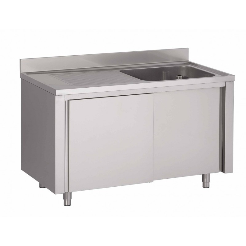 Plonge sur armoire en inox, avec bac(s) et égouttoir(s) (personnalisée)