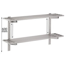 2-Tier adjustable openwork wall shelf (custom)
