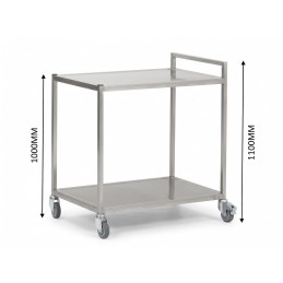2-tier serving trolley