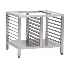 Reinforced open stainless steel stand with undershelf (custom)