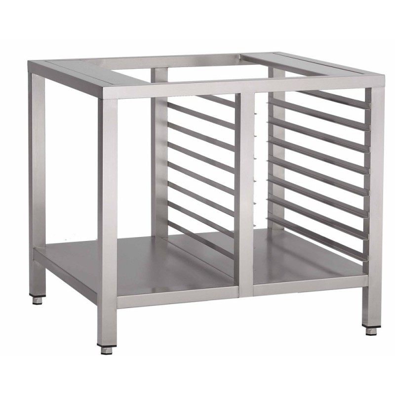 Reinforced open stainless steel stand with undershelf (custom)