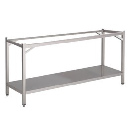 Piètement en inox renforcé avec étagère basse (personnalisée)