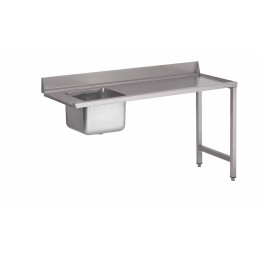 Table pour lave-vaisselle ECO avec bac et dosseret (personnalisée)