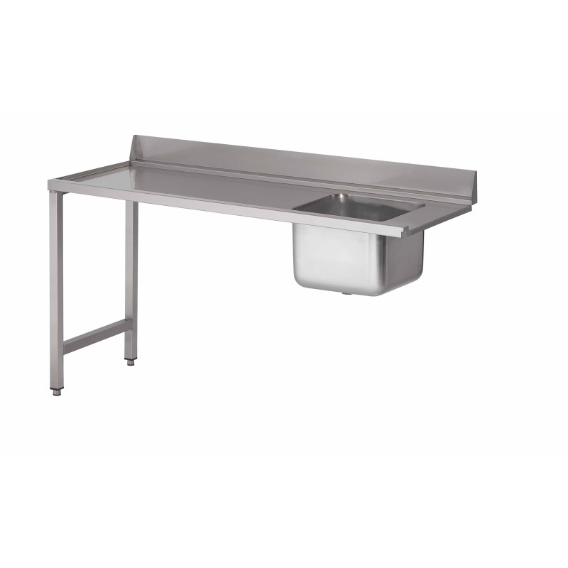 Table pour lave-vaisselle ECO avec bac et dosseret (personnalisée)
