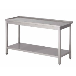 Vaatwasser tafel met onderblad (aanpasbaar)
