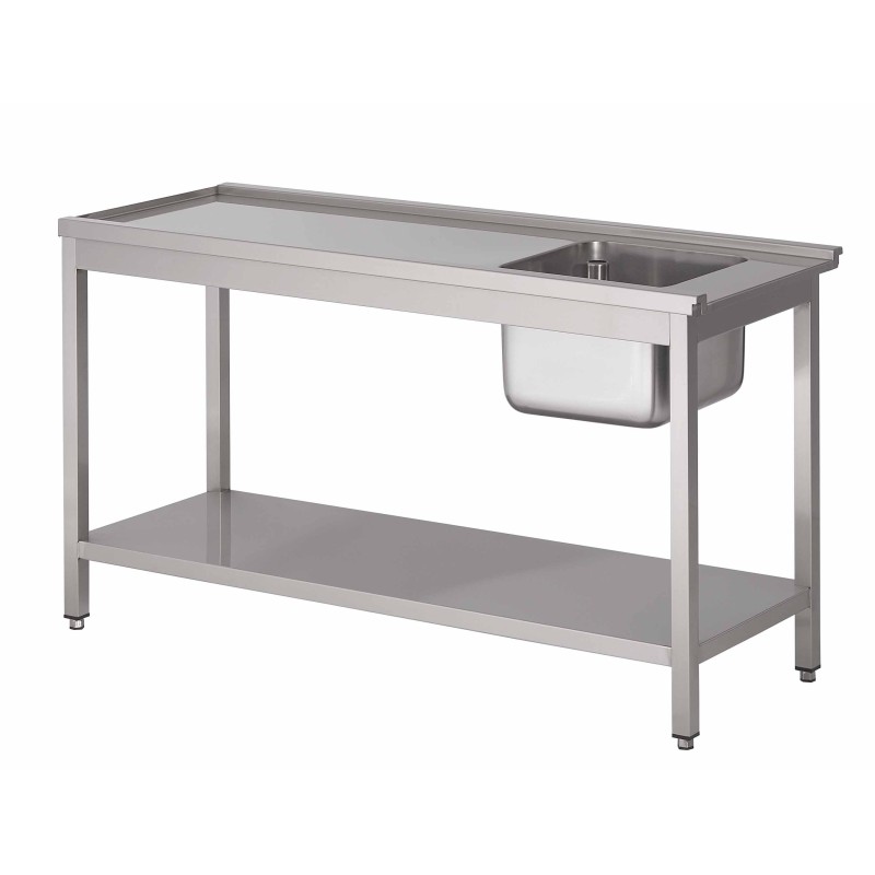Table pour lave-vaisselle avec bac et tablette inférieure (personnalisée)
