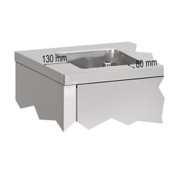 Inox Centrale cheftafel met schuifdeuren (aanpasbaar)