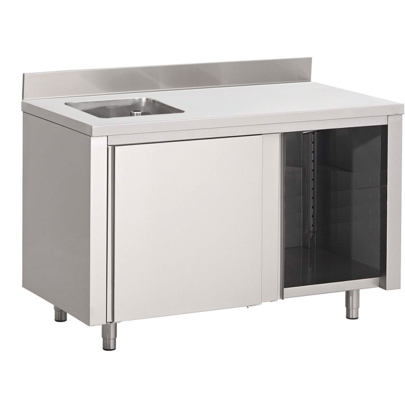 Chef cupboard with backsplash and sliding doors (custom)