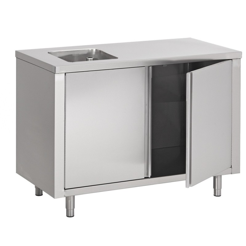 Armoire du chef centrale à portes battantes en inox (personnalisée)
